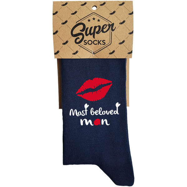 Socks "Beloved man with a kiss" Socks "Beloved man with a kiss"