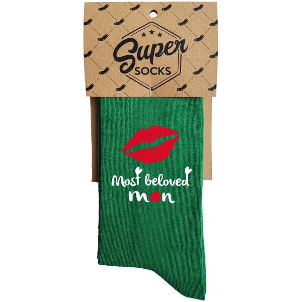 Socks "Beloved man with a kiss" Socks "Beloved man with a kiss"