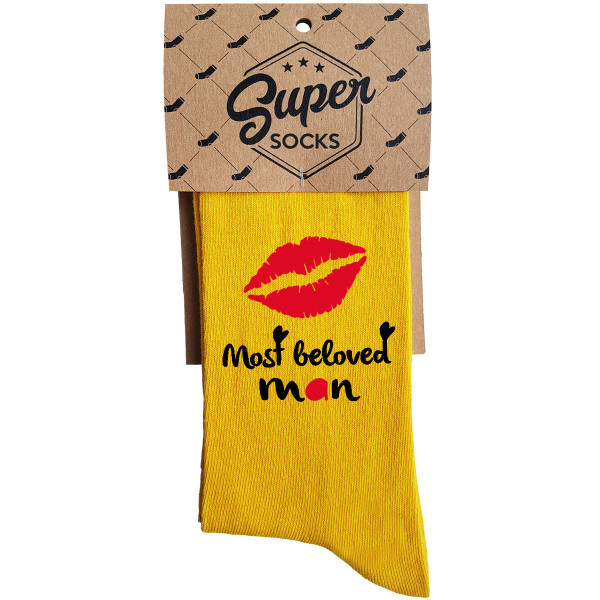 Socks "Beloved man with a kiss" Socks "Beloved man with a kiss"