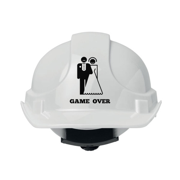 Construction helmet "GAME OVER"