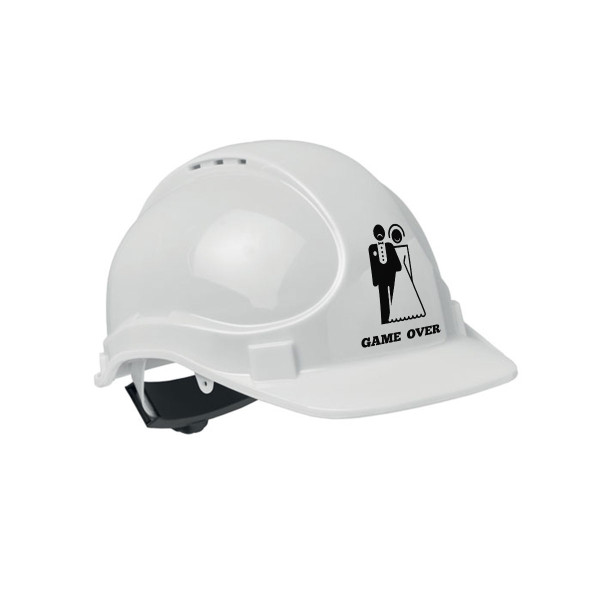 Construction helmet "GAME OVER"