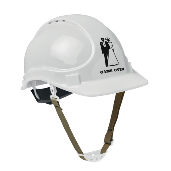 Construction helmet "GAME OVER"