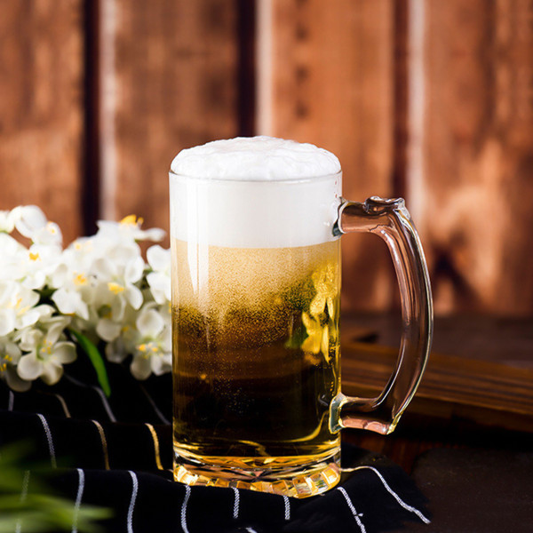Glass beer mug with handle (500 ml)
