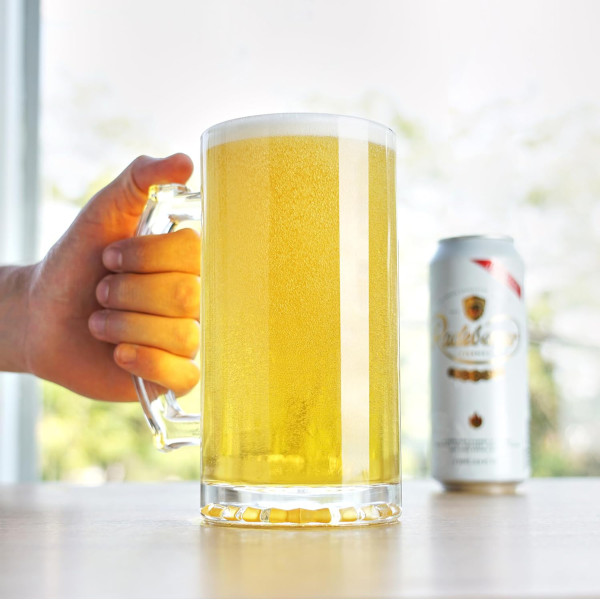 Glass beer mug with handle (500 ml)