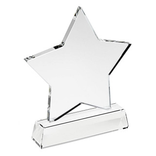 Glass trophy "Star" without print Glass trophy "Star" without print