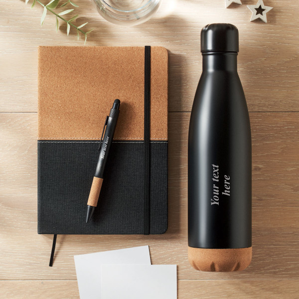 Sustainable Gift Set "ECO Black" with Your Chosen Text