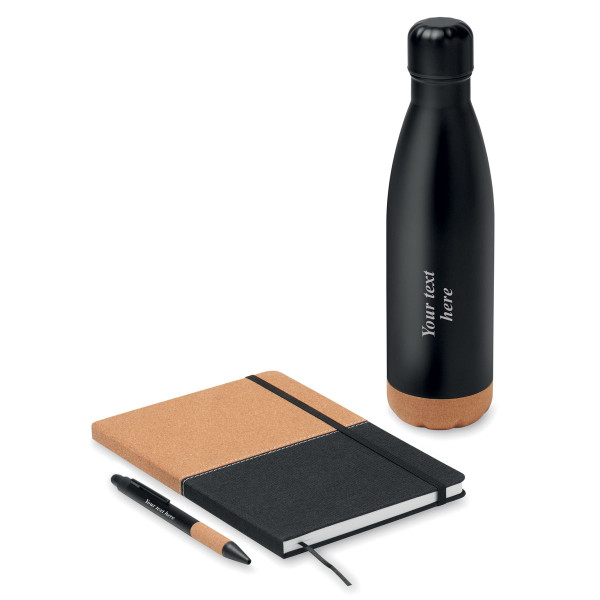 Sustainable Gift Set "ECO Black" with Your Chosen Text