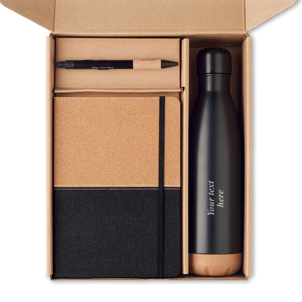 Sustainable Gift Set "ECO Black" with Your Chosen Text