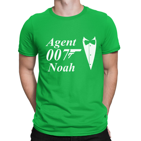 T-shirt "Agent 007" with your chosen name T-shirt "Agent 007" with your chosen name
