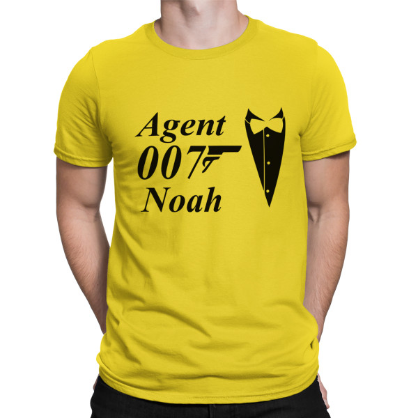 T-shirt "Agent 007" with your chosen name T-shirt "Agent 007" with your chosen name