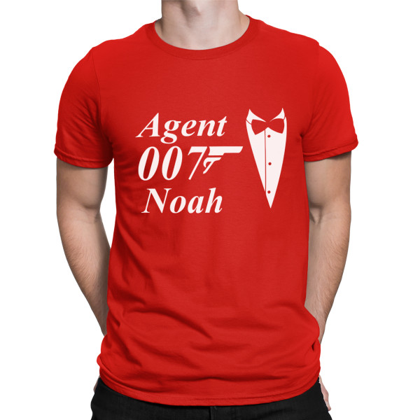 T-shirt "Agent 007" with your chosen name T-shirt "Agent 007" with your chosen name