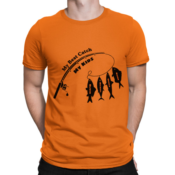 T-shirt "Best Catch" with Kids’ Names