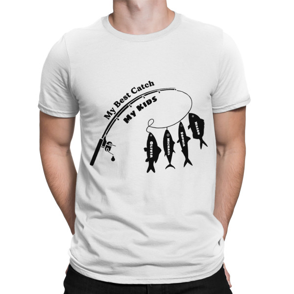T-shirt "Best Catch" with Kids’ Names