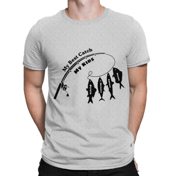 T-shirt "Best Catch" with Kids’ Names