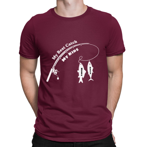 T-shirt "Best Catch" with Kids’ Names