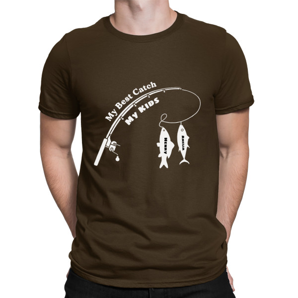 T-shirt "Best Catch" with Kids’ Names