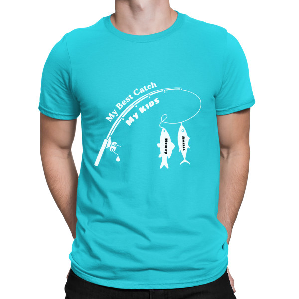 T-shirt "Best Catch" with Kids’ Names