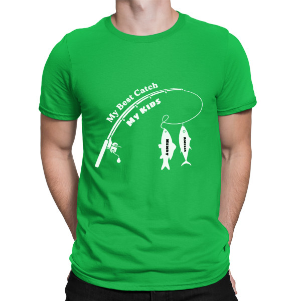 T-shirt "Best Catch" with Kids’ Names