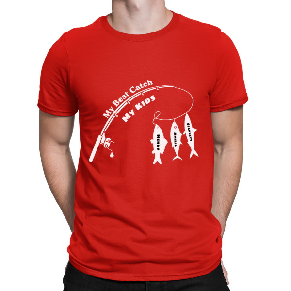 T-shirt "Best Catch" with Kids’ Names