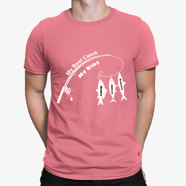 T-shirt "Best Catch" with Kids’ Names