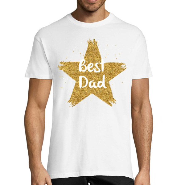 T-shirt "Best dad with a star"