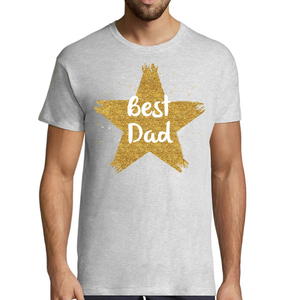 T-shirt "Best dad with a star"
