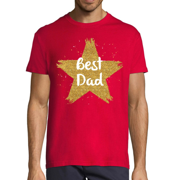 T-shirt "Best dad with a star"