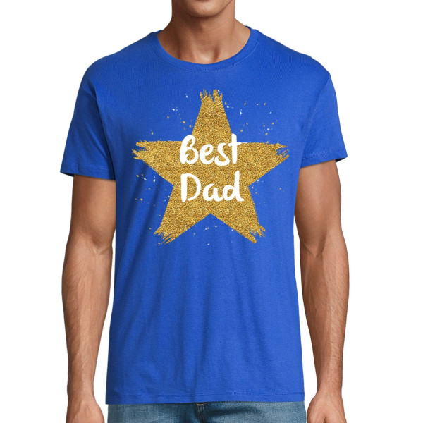T-shirt "Best dad with a star"