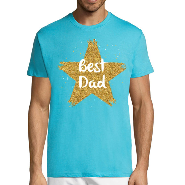 T-shirt "Best dad with a star"