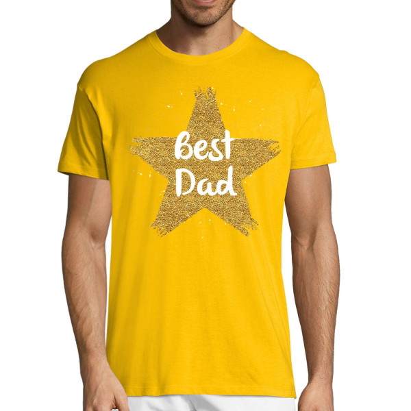 T-shirt "Best dad with a star"