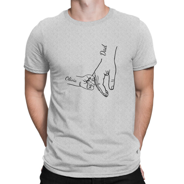 T-shirt "Dad and kids" with chosen children's names
