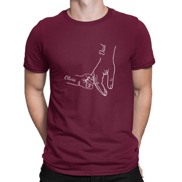 T-shirt "Dad and kids" with chosen children's names