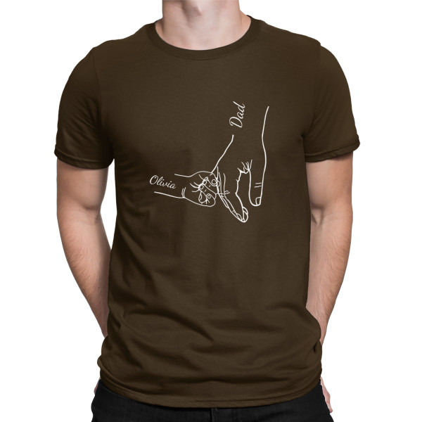 T-shirt "Dad and kids" with chosen children's names
