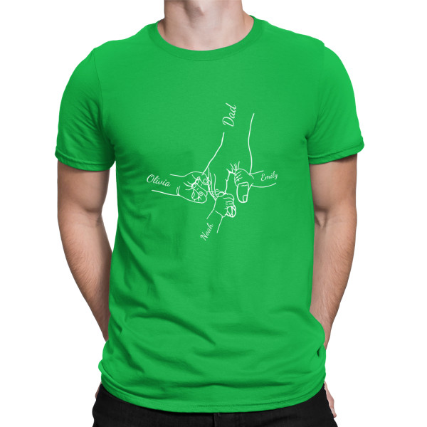T-shirt "Dad and kids" with chosen children's names