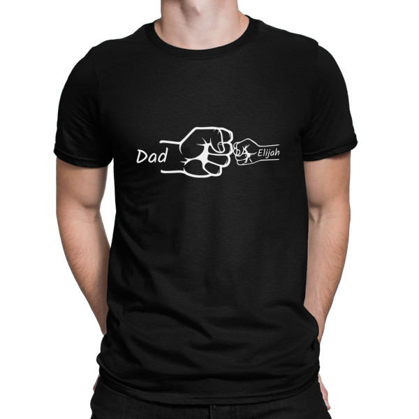 T-shirt "Dad's Team" with chosen children's names