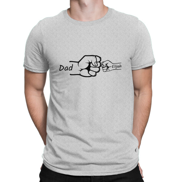 T-shirt "Dad's Team" with chosen children's names