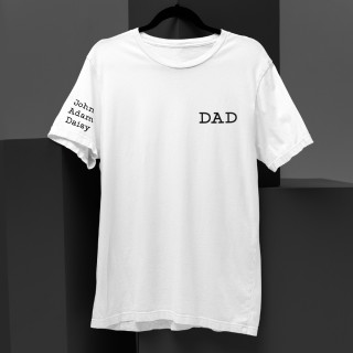 T-Shirt "Dad" with children's names on the sleeve