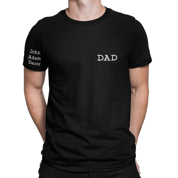 T-Shirt "Dad" with children's names on the sleeve