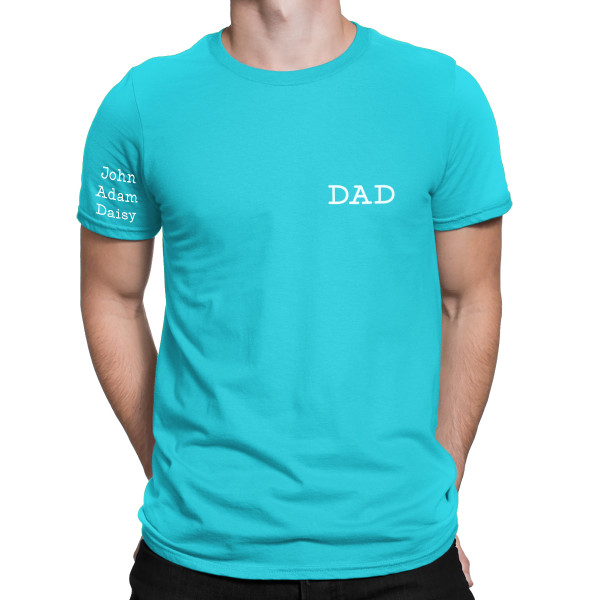 T-Shirt "Dad" with children's names on the sleeve