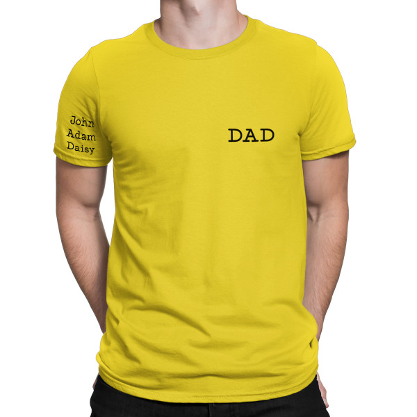 T-Shirt "Dad" with children's names on the sleeve