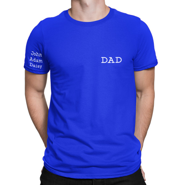 T-Shirt "Dad" with children's names on the sleeve