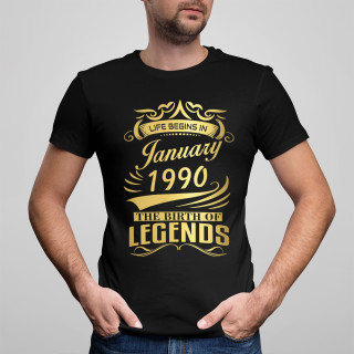 T-shirt "Legend" with your selected date T-shirt "Legend" with your selected date