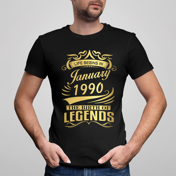 T-shirt "Legend" with your selected date