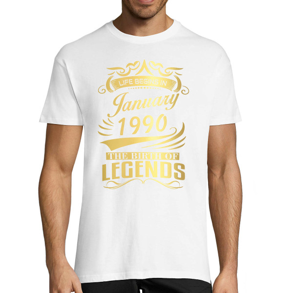 T-shirt "Legend" with your selected date