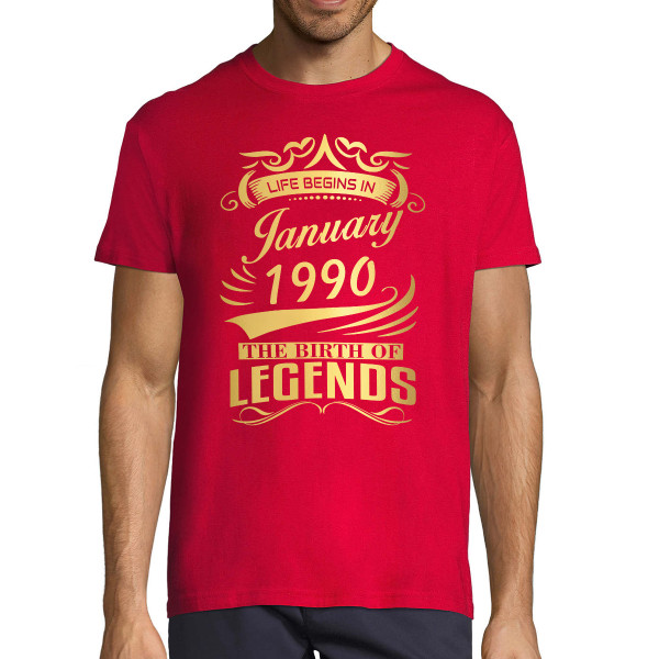 T-shirt "Legend" with your selected date