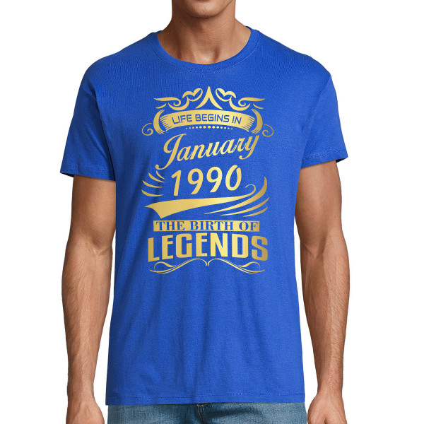 T-shirt "Legend" with your selected date