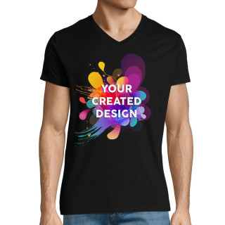 V-neck T-shirt with your custom design
