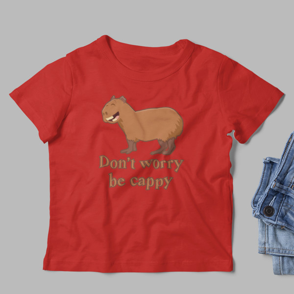 Kids' T-shirt "Don't worry be cappy"