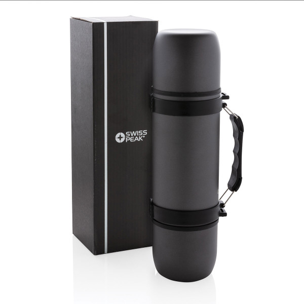 Vacuum food thermos with spoon "Swiss Peak Elite" (with optional engraving for an additional fee)