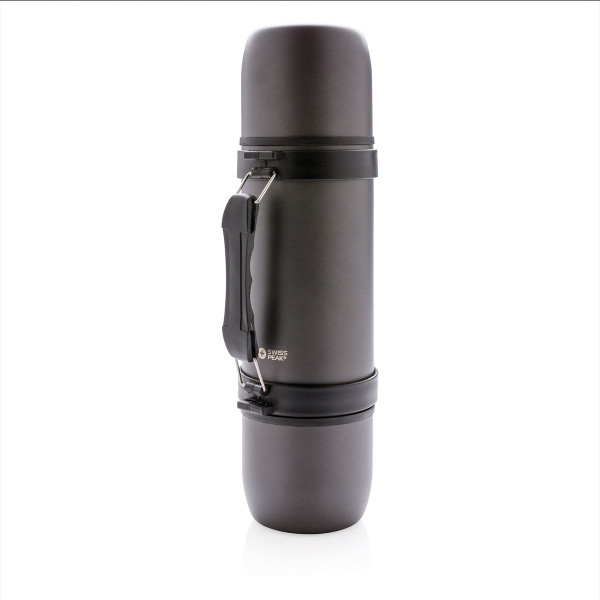 Vacuum food thermos with spoon "Swiss Peak Elite" (with optional engraving for an additional fee)